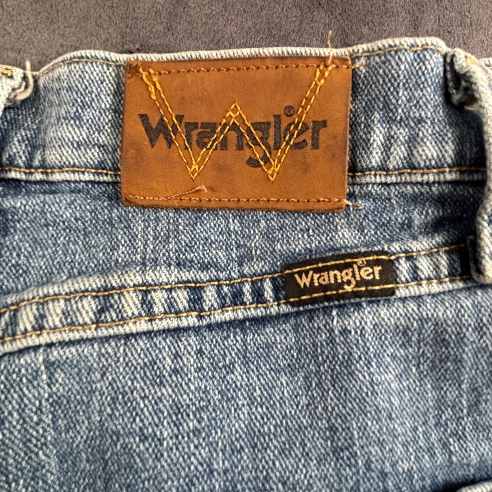 Wrangler Jeans Mens 38x32 Blue Advanced Comfort Straight Leg MGW26MW - Picture 7 of 9